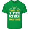 I Fix Stuff Funny Electrician Sparky Mechanic Unisexs Light Cotton TShirt
