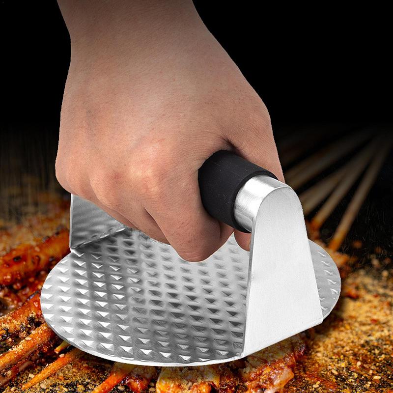 Meat Press For Cooking BBQ Tools Meat Spatula Stainless Steel Griddle Accessories Kit For Flat Griddle Heavy-Duty For Top