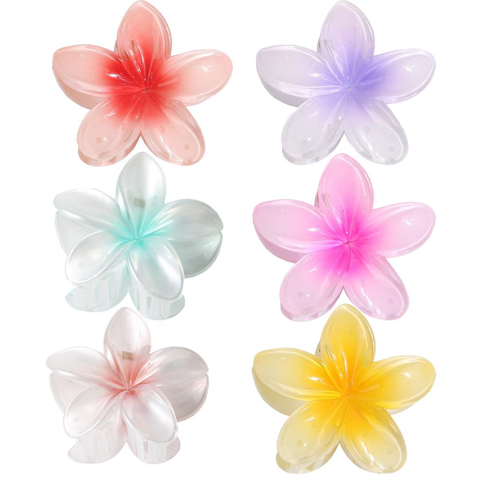 

Набор из 6 больших цветочных заколок-крабков для волос — милый и простой стиль, нескользящая ручка для женщин и девочек, идеально подходит для хвостиков и высоких причесок Аксессуары для волос