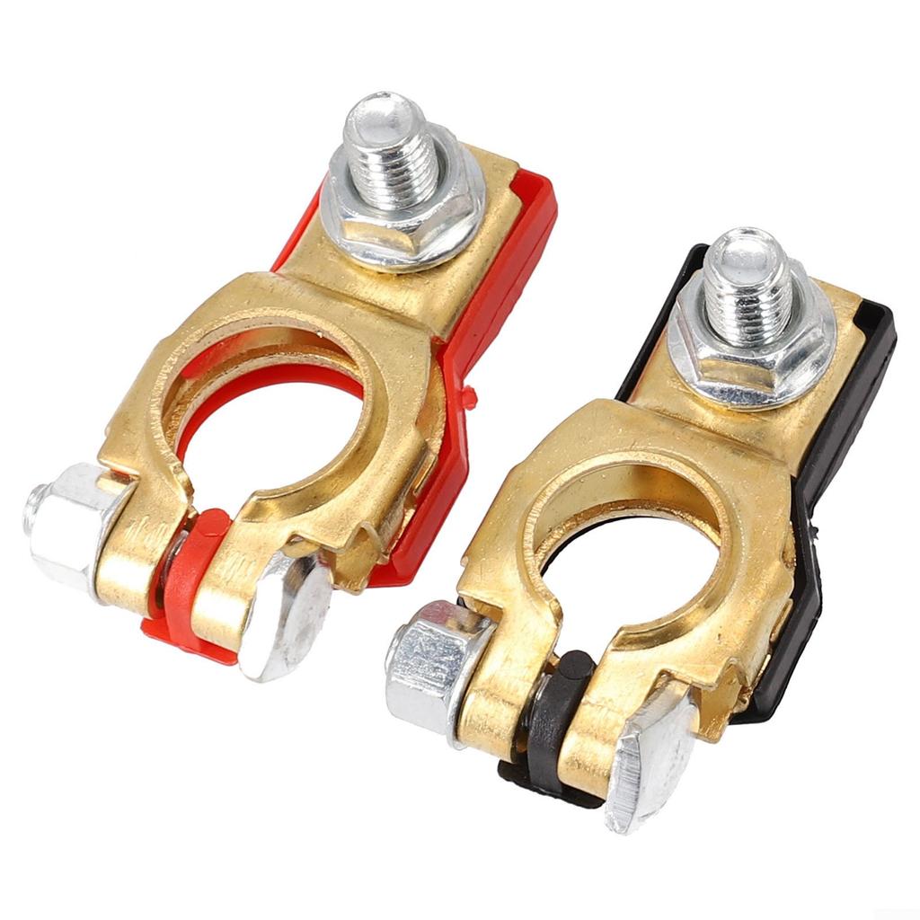 Top Grade Copper Battery Terminal Clip Connector Set for Vehicles (2Pcs)
