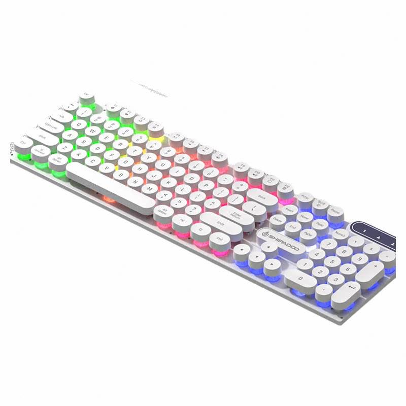 USB Wired Gaming Keyboard & Mouse Set - Mechanical Feel, Universal for Desktop & Laptop