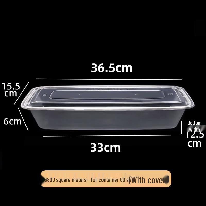 LDVEP Disposable Square Plastic Food Containers with Lids