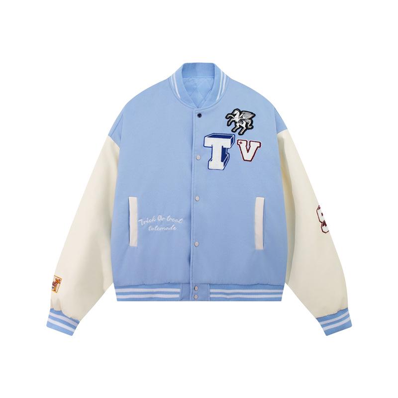 

FYQ Arrogant Family Retro Baseball Jacket - Unisex Loose Fit for Spring and Autumn. XL