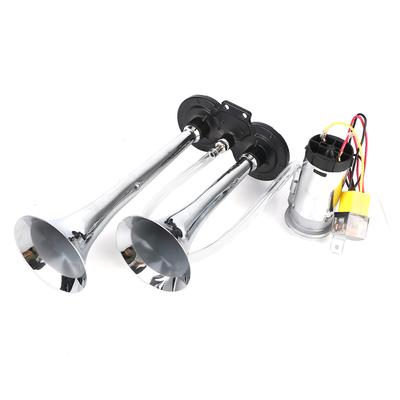 150dB Loud Car Electric Horn 12V Modification Electric Loudspeaker 12V 80A Relay Dual Trumpets For Motorcycle Boat Truck With Air Compressor