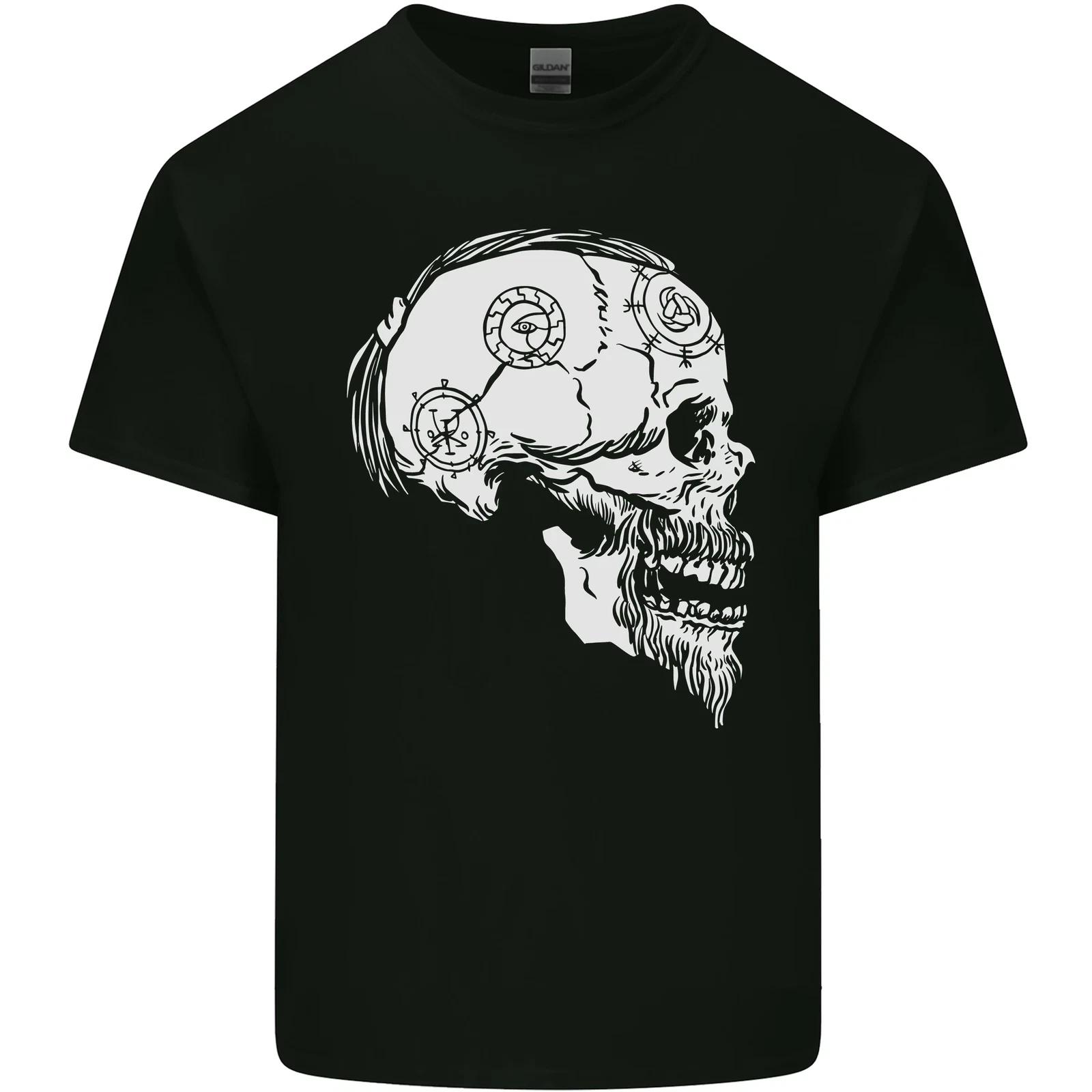 Viking Skull Thor Valhalla Norse Mythology Kids T-Shirt Childrens S