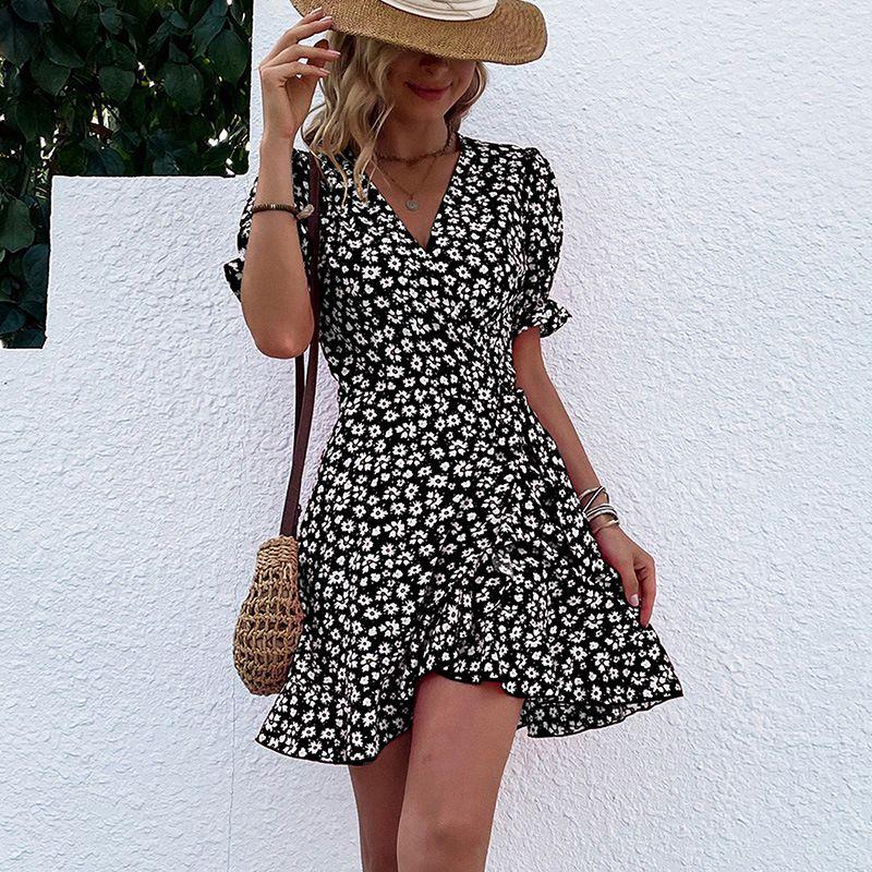 

Юбка с принтом рюшей Короткое красное платье Рюши Платье с принтом Короткое красное платье Black M