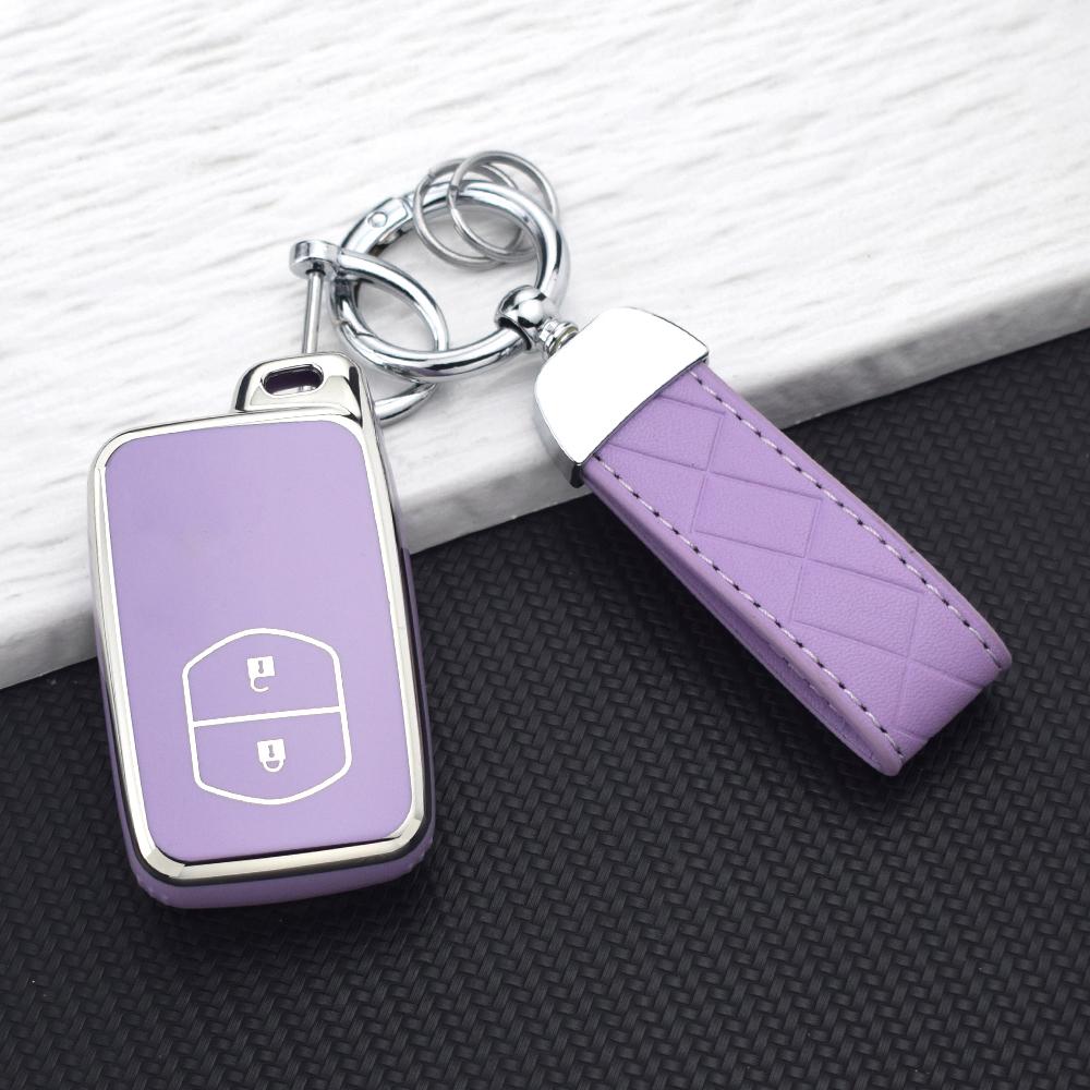TPU Car Key Case Cover for Toyota Prius 30 Alpha Aqua Land Cruiser Auris for Lexus LC 200 2/3/4 Buttons Remote Holder Key Chain