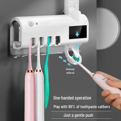UV Toothbrush Sterilizer with Automatic Toothpaste Dispenser
