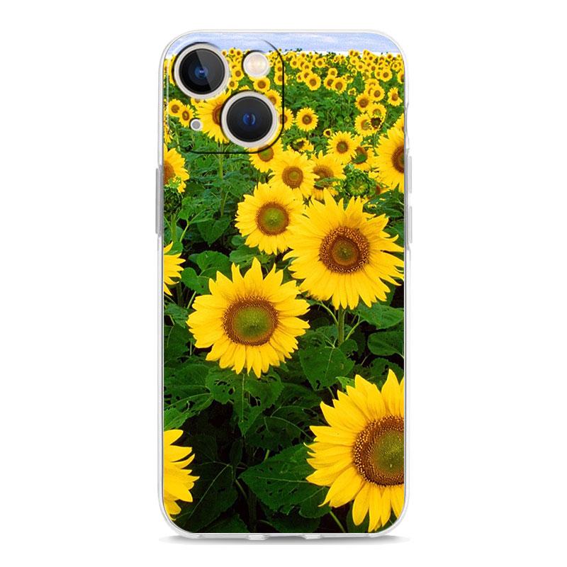 Phone Case For iPhone 17 Cases iPhone Air 16 15 12 13 14 Pro Max 7 8 Plus 16Pro iPhone11 Cover Pretty Sunflower Flower