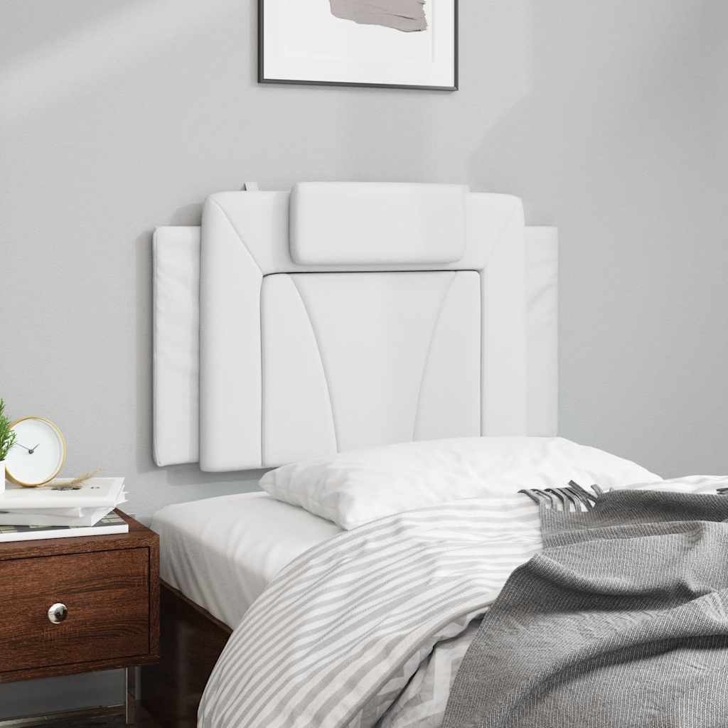 Vidaxl Headboard Pillow, White, 90 Cm, Faux Leather