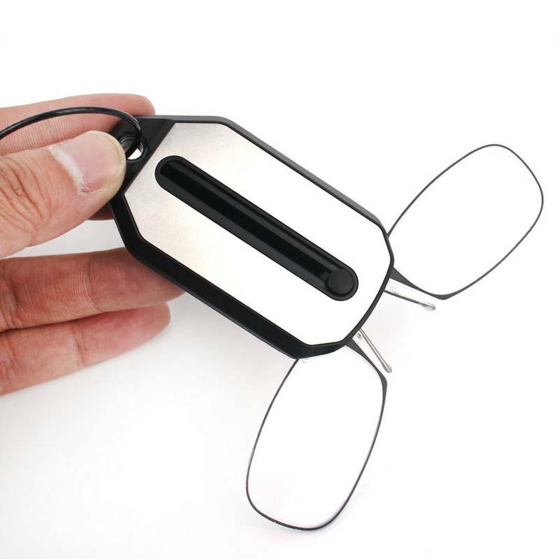 Compact Keychain Clip-on Reading Glasses for Seniors