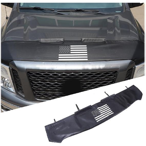 Car Bonnet Mask Hood Bra Compatible with Nissan Titan 2016-2024,Car Hood Protector - Front Cover Mask Accessories (Style A)