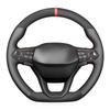 Car Steering Wheel Cover Braid Black Suede Leather DIY Hand Sewing For Seat Leon Ateca Tarraco - Seat Cupra Leon