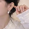 Elegant Zirconia French Flower Pearl Earrings for Women - Unique, High-End Studs with Gentle Niche Design