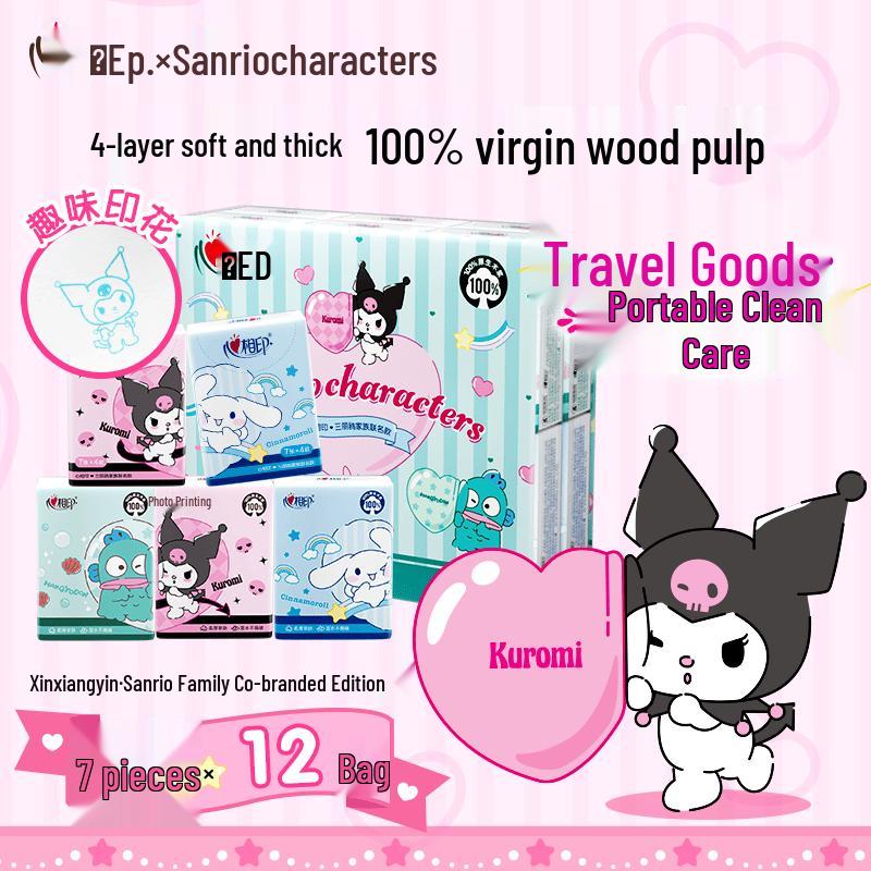 Mind Act Upon Mind Sanrio Printed Pocket Tissues