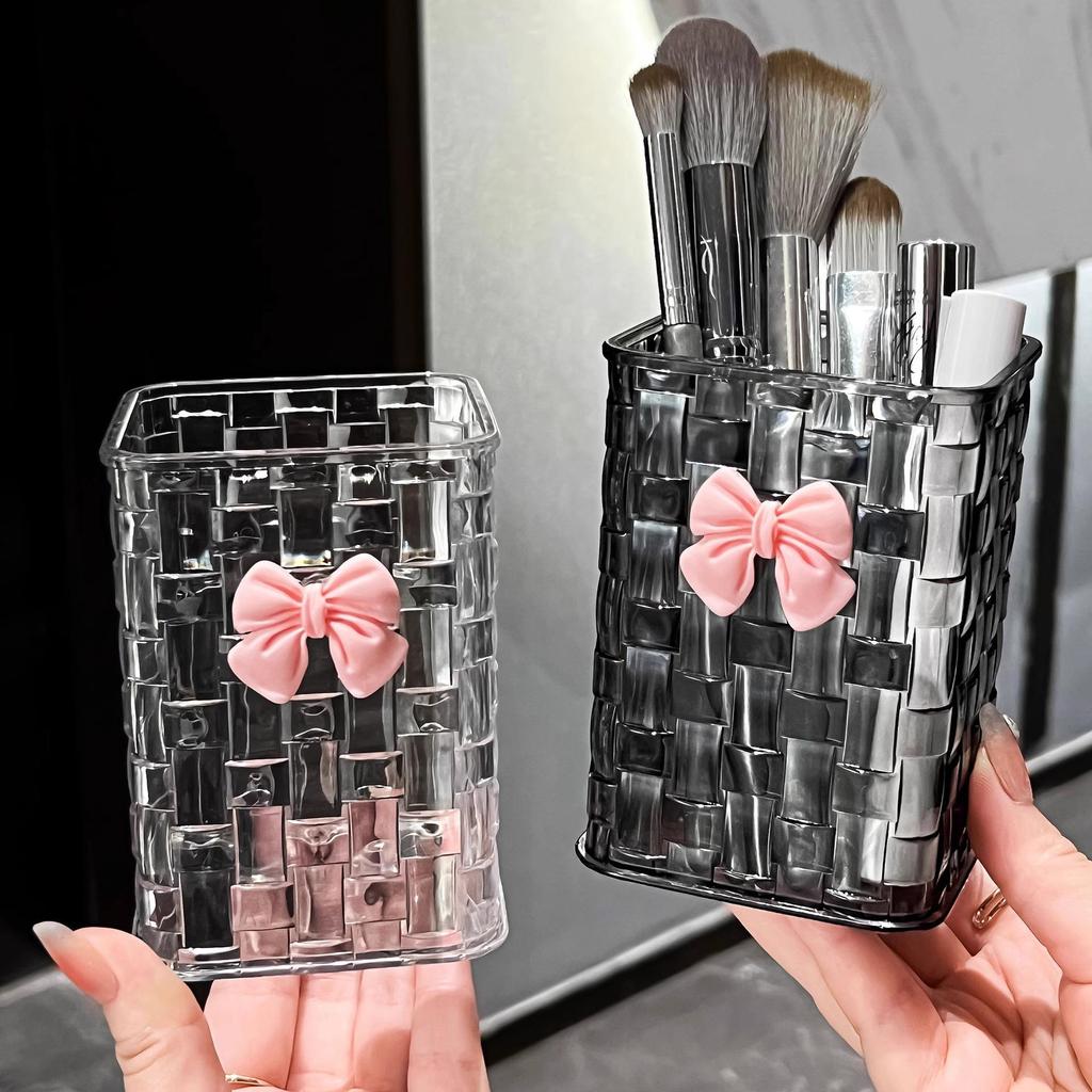 Průhledný stolní organizér na tužky pro kancelářský nebo studentský stůl