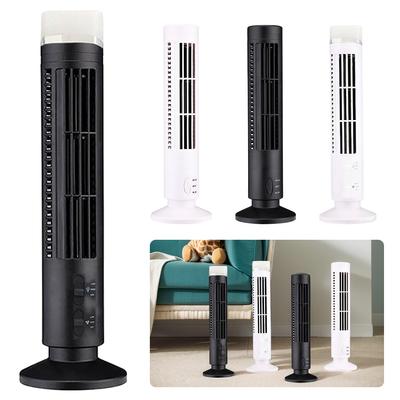 LED Tower Fan Mini Vertical Conditioner 2 Gear Speed No Leaf Air Conditioner Portable Electric Floor Fan for Home Office