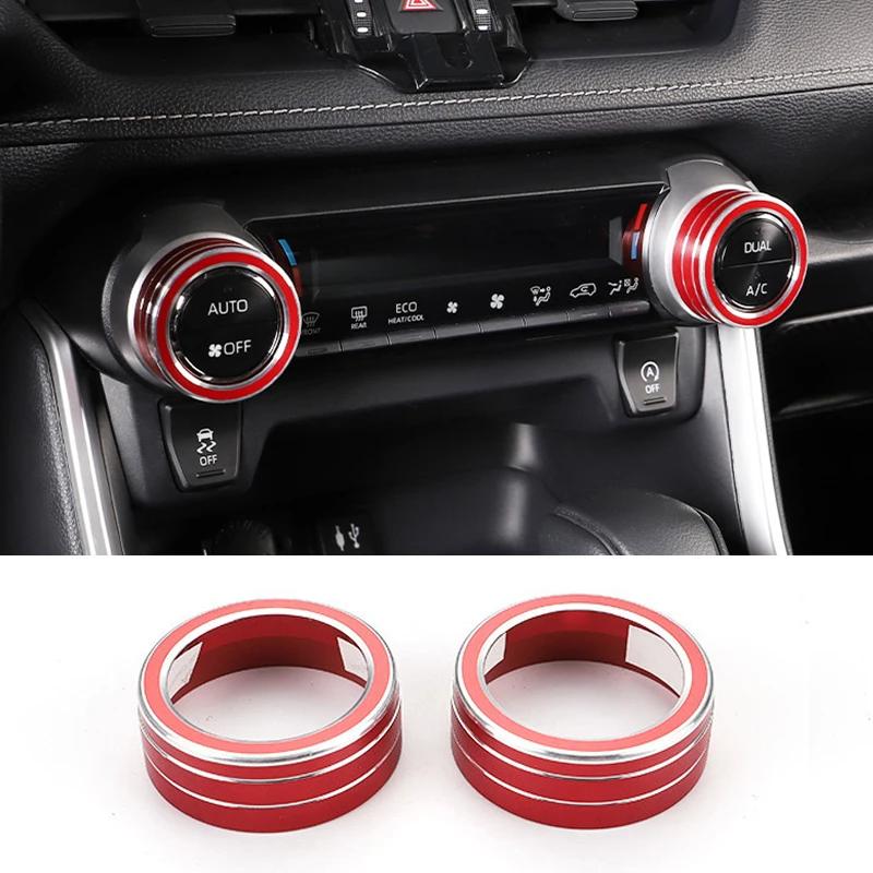 Abaiwai Car Air Condition Switch Knob Ring 3d Decoration For Toyota Rav4 Xa50 2024 Rav 4 Hybrid Parts