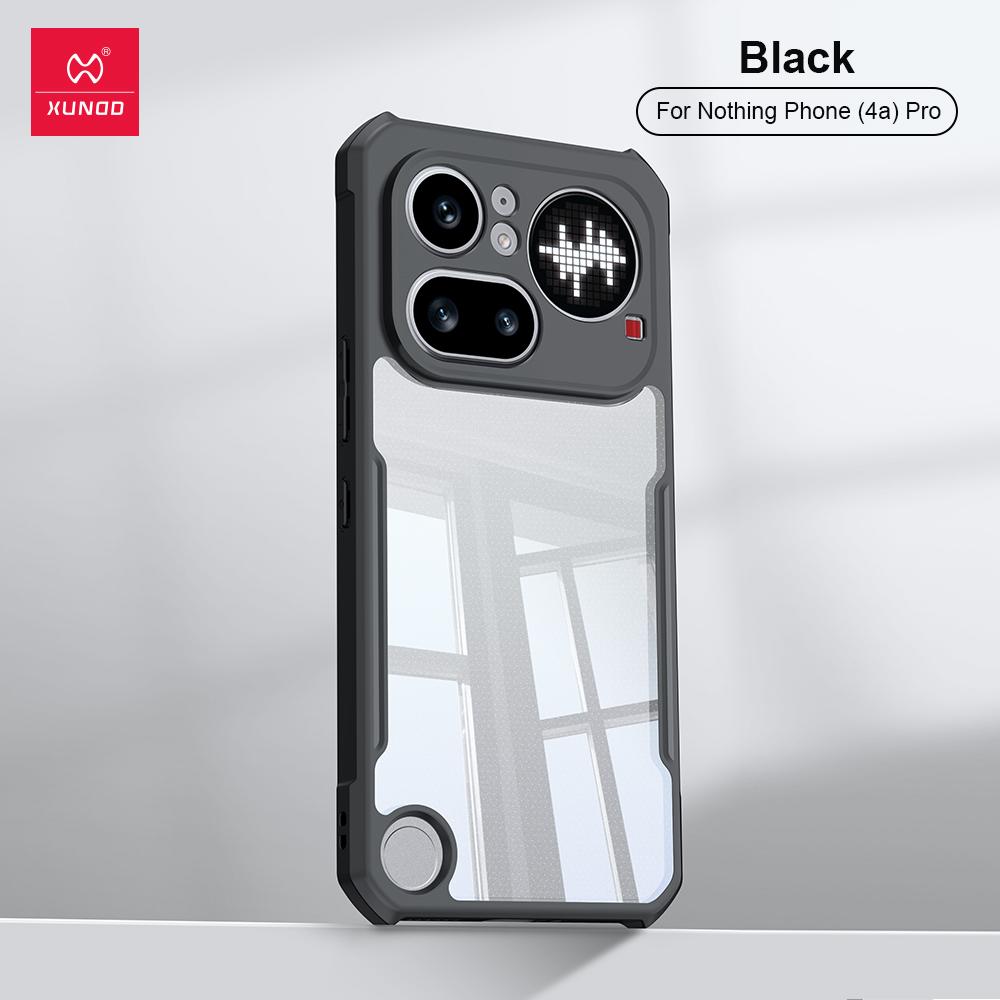 

For Nothing Phone 4a Pro Case XUNDD Casing Transparent Back Cover Airbag Shockproof Bumper Protective Cases For Nothing Phone (4a) Pro чёрный