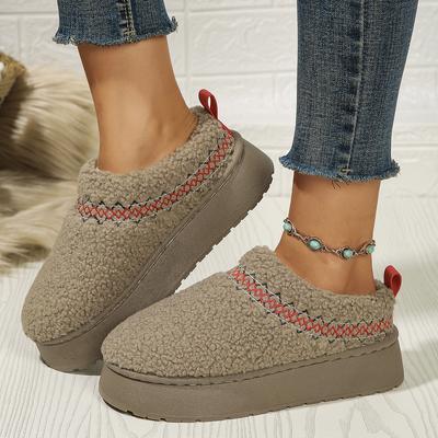 2024 New Women's Fur Slippers Short Boots Flat Short Plush Flip-flops Cotton Shoes Designer Brand Winter Snow Boots