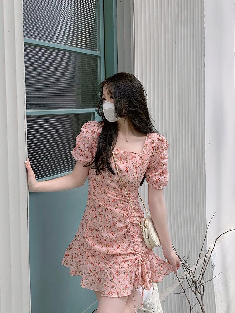Korean-Style Artistic Floral Skirt for Women – Gentle and Unique Summer Design