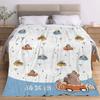 High-definition Digital Printed Velvet Blanket - Engineering Vehicle Theme Nap Blanket - Air Conditioner Cover Throw Blanket