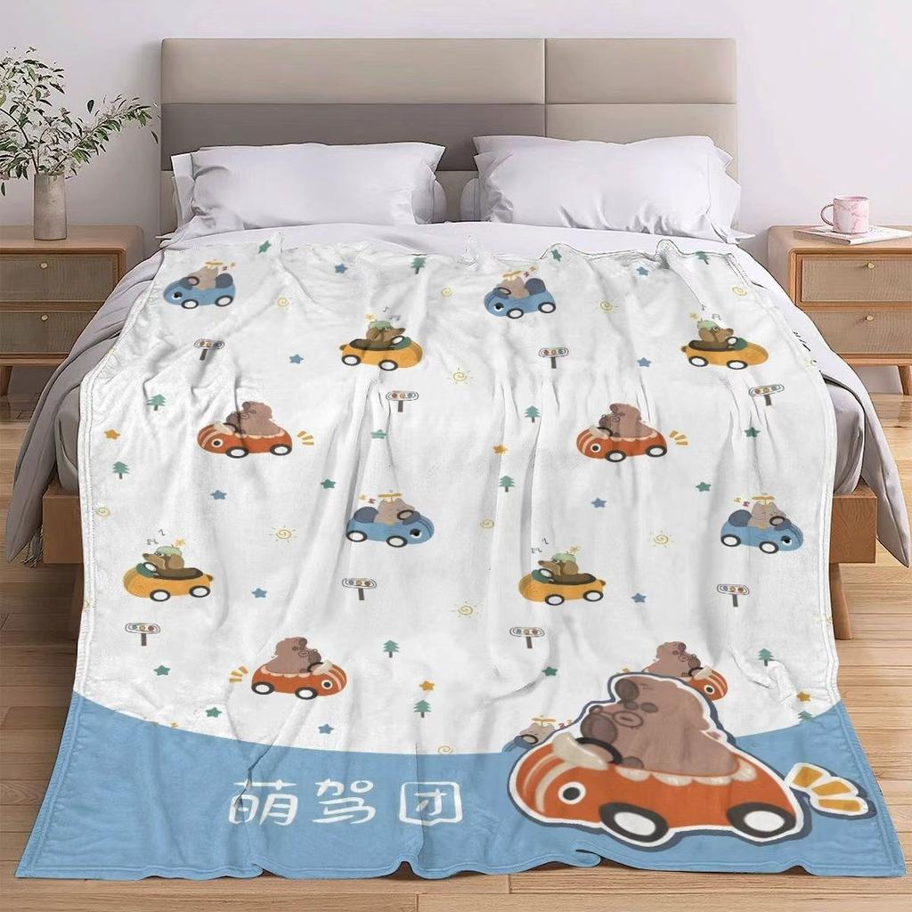 High-definition Digital Printed Velvet Blanket - Engineering Vehicle Theme Nap Blanket - Air Conditioner Cover Throw Blanket