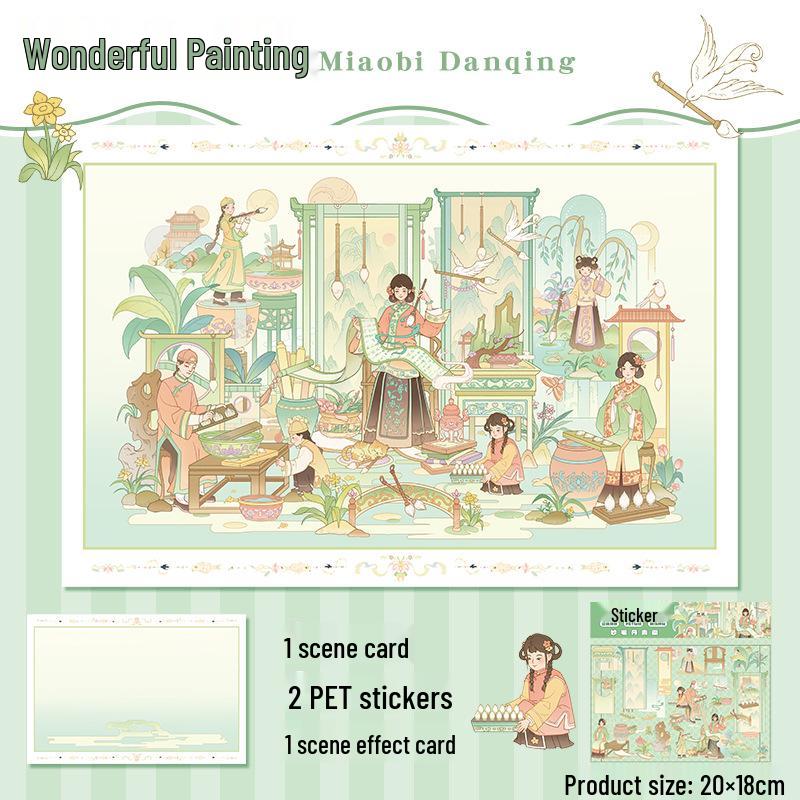 Yi Lan Landscaping Large 3D Stereo Miniature DIY Journal Stickers