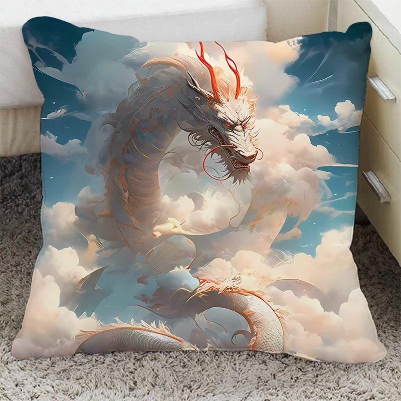 

Наволочка с драконом в китайском стиле для украшения общежития, офиса, гостиной, дома, наволочка 40x40cm