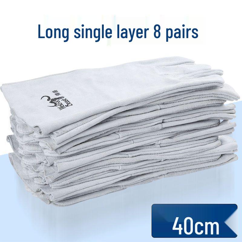 Cowhide Heat-Resistant Welding Gloves - Anti-Scald, Wear-Resistant, Long Labor Protection