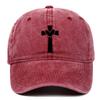 Black Personalized Pattern Printed Baseball Hat Outdoor Activity Washed Duck Tongue Hat Suitable for Sunscreen and Sunshade