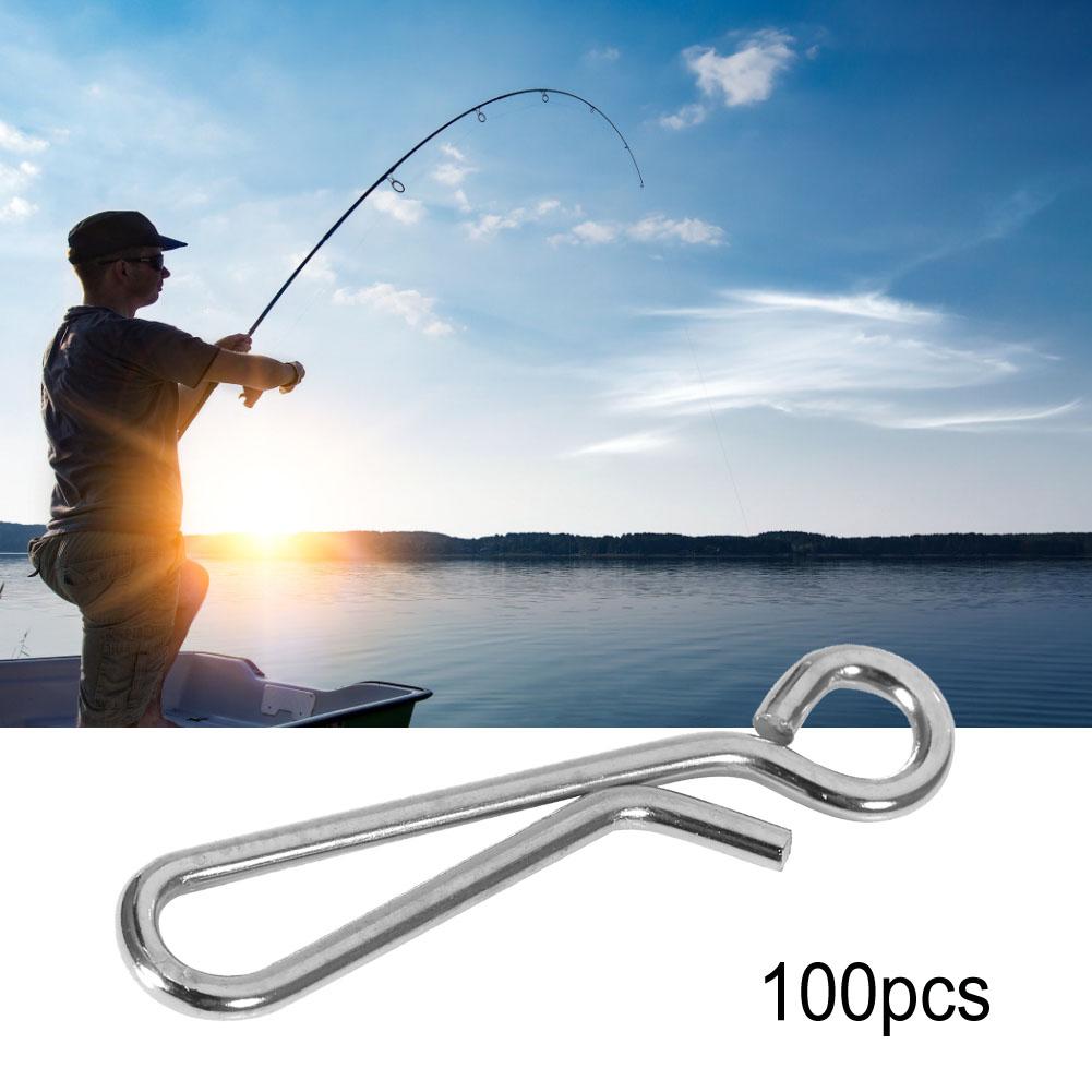 100x Quick Lock open Stainless Steel Fishing Swivels Connectors (3#100pcs)