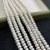 1String, White Natural Freshwater Pearls, Handmade Flat Pearl Beads for Jewelry Making DIY Crafts (Beads 9-10mm, Length 36cm)