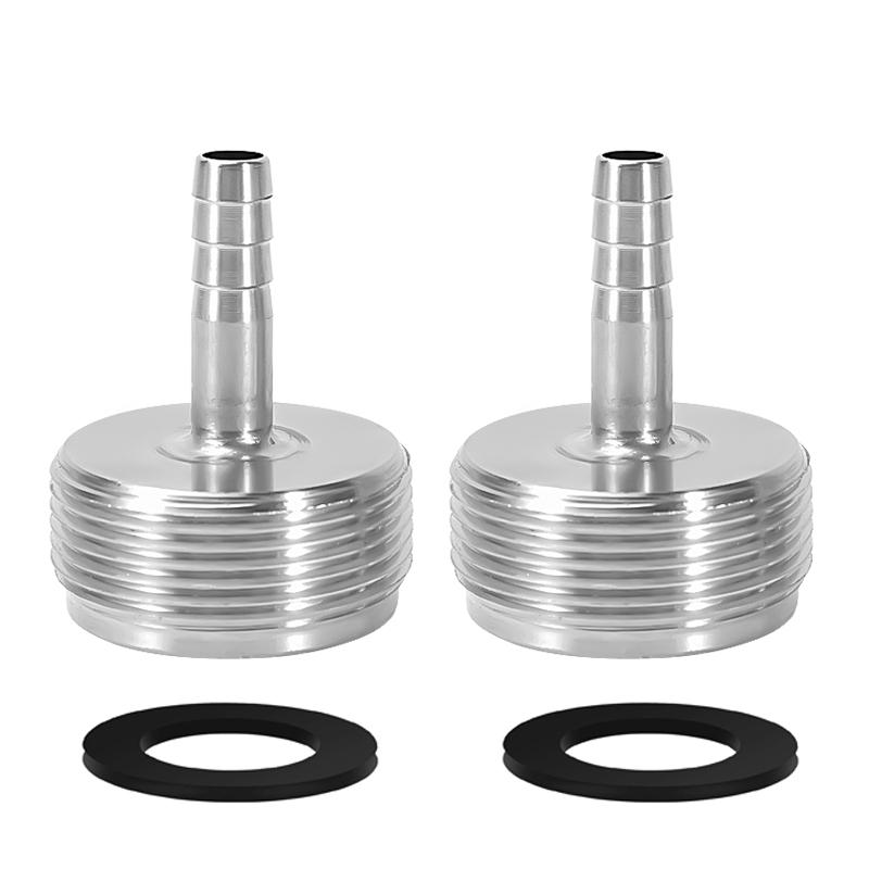 Roestvrij Staal Bierkraan Reinigingsadapter, 1-1/8" Schroefdraad x 1/4" Slangaansluiting, Homebrew Bierleiding Reinigingsadapter Kraantoren Jumper