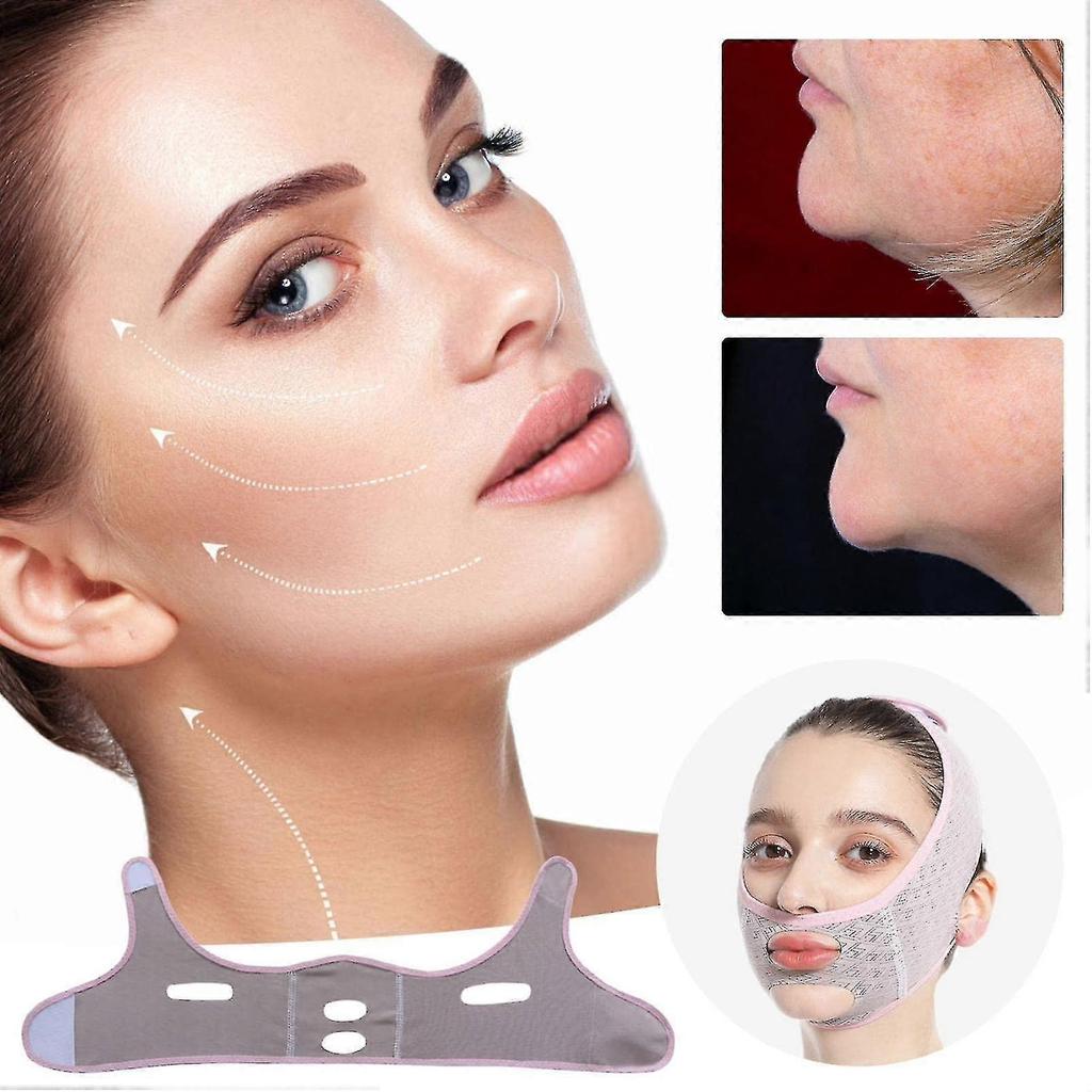 Beauty Face Sculpting Sleep Mask, V-line Face Slimming Mask, Chin Strap, Face Lifting Belt, Tightening Skin, Beauty Neck Masks - Ya