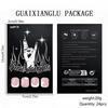 24 Stück Blumen Press-on Nägel Französische Ballerina Acrylnägel mit Glitzerdesigns Falsche Nägel Klebenägel für Frauen
