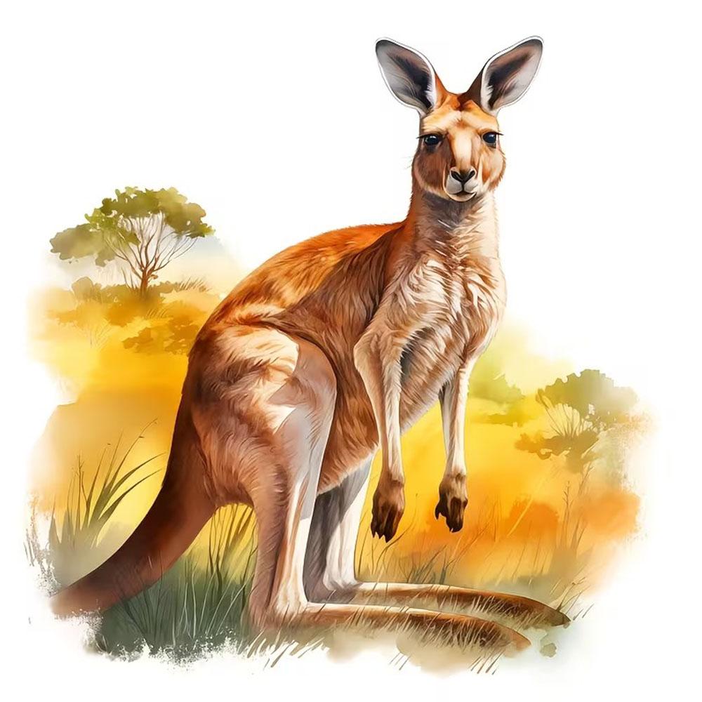 

QT2358#15cm Grassland Kangaroo Car Sticker, Suitable for Laptop, Car, Truck, Van, SUV, Motorcycle, Bumper, Window 15cm-longest side