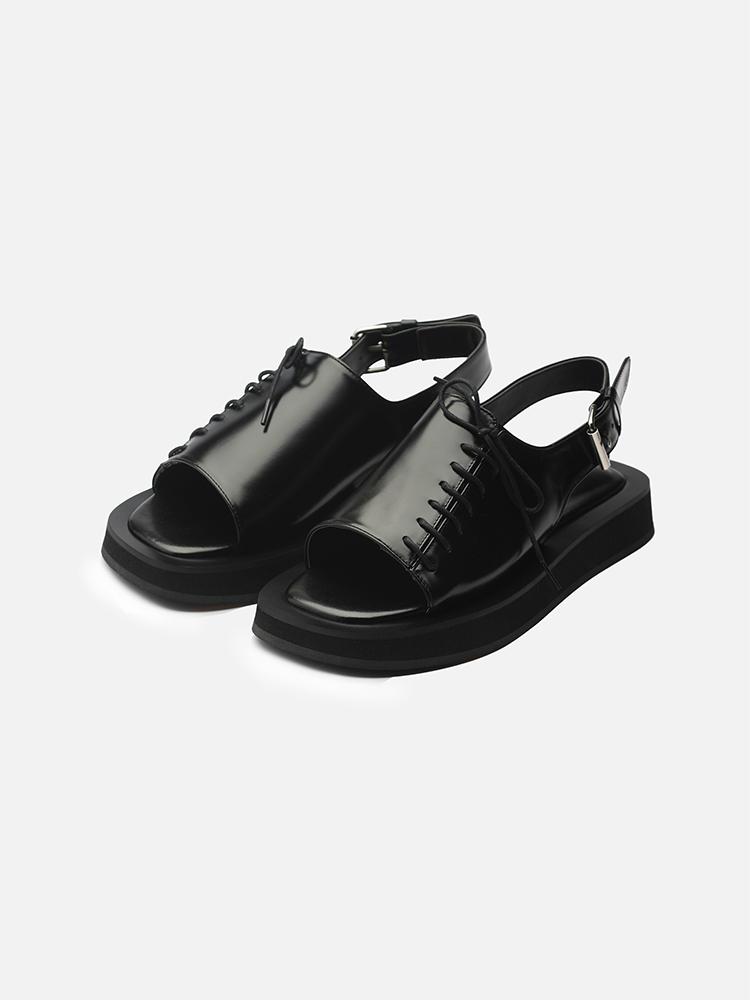Then Joanna Sandals / Black