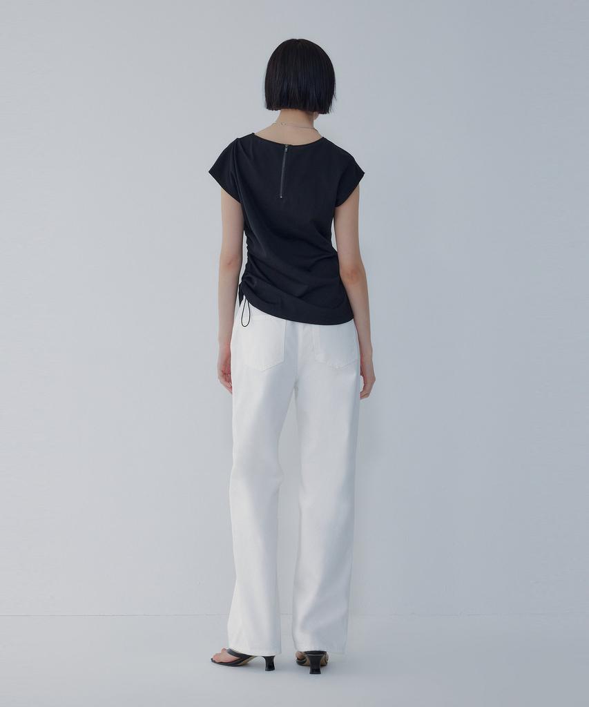 Bobeu Semi-Wide Cotton Denim Pants_White 7156255006