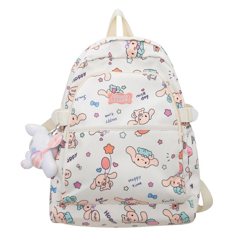 Cute Cartoon Shoulder Bag For Girls Large Capacity Waterproof Nylon Material
