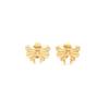 The Same 18K Gold Titanium Steel Jewelry Earrings, Simple Small Fragrant Style Bow Stud Earrings, Women'S High-End Sense