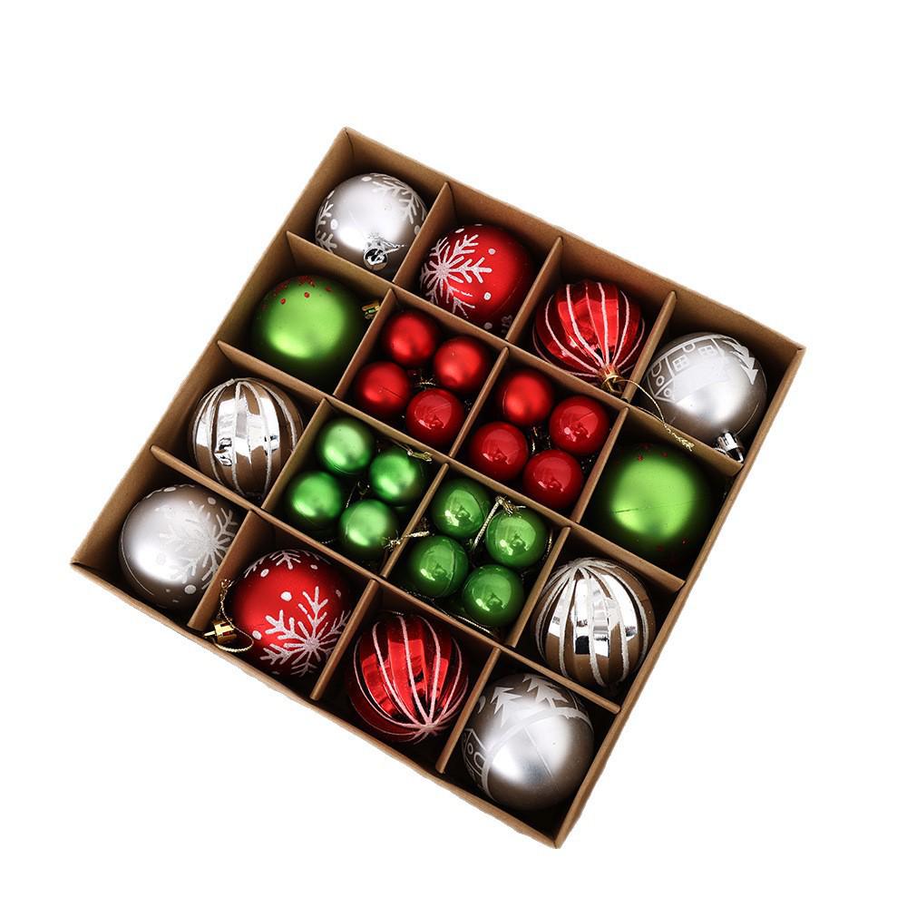 Creative Painted Electroplated Christmas Ball Ornaments with Gift Box
