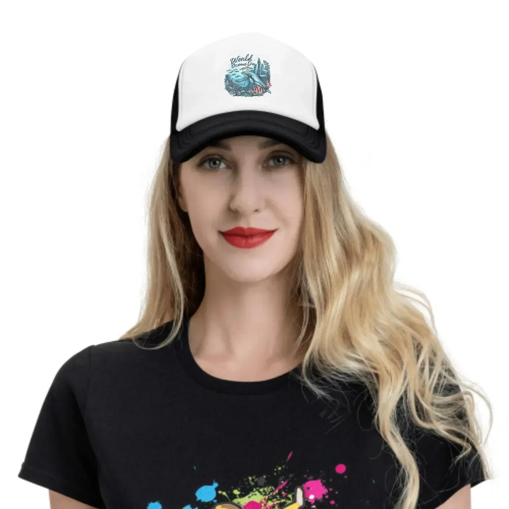 Ocean World Baseball Caps Fashion Trucker Hat Unisex Mesh Caps for Women Men Outdoor Leisure Travel Neutral Sunshade