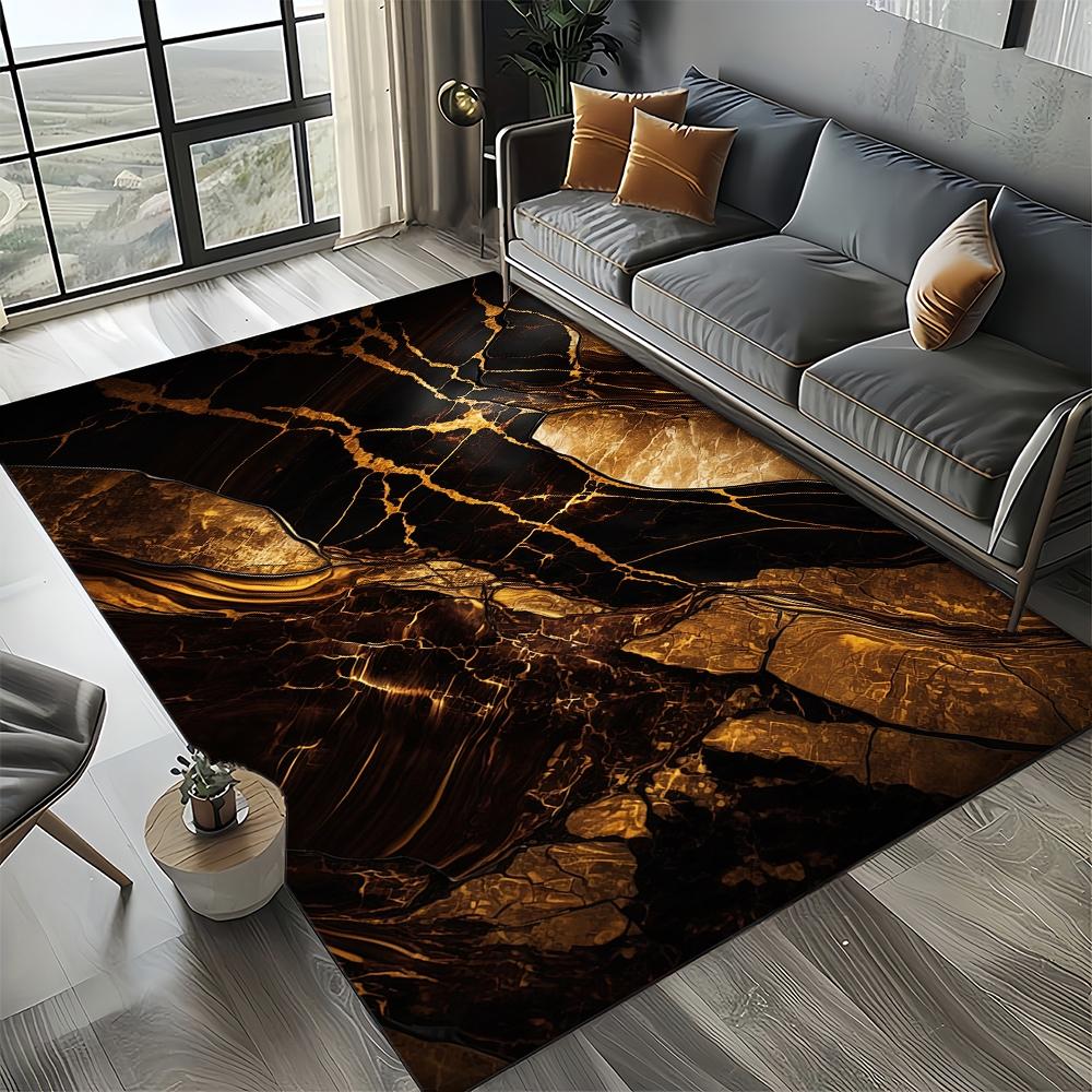 27 Styl Nowa Moda Marmur Czarny Biały Złoty Kamień Dywanik Dywan do Salonu Sypialni Dekoracja Domowa Sofa, Mata Podłogowa Antypoślizgowa
