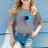 Children's Round Neck Casual Floral Small Print Short Sleeve T-shirt Top