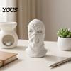 PLA Mummy Figure 3D Printed Figurine, Spooky Evil Head Statue, Halloween Desktop Decoration for Ornament Home, Living Room, Office Table Shelf
