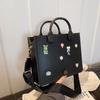 Leather women's bag  monochromatic  zipper  women's shoulder bag  beach bag  waterproof bags  new fashion