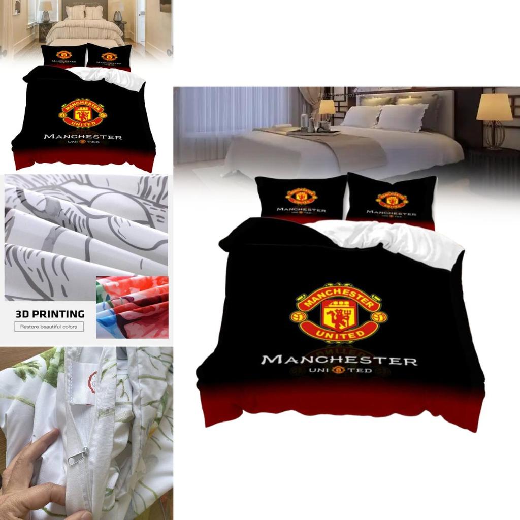 Manchester Pattern Digital Printed Bedding Set With Active Dye Printing