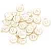 26Pcs Letter Pendant White Dripping Oil Alloy Small Decorative Listing Bracelet Accessories