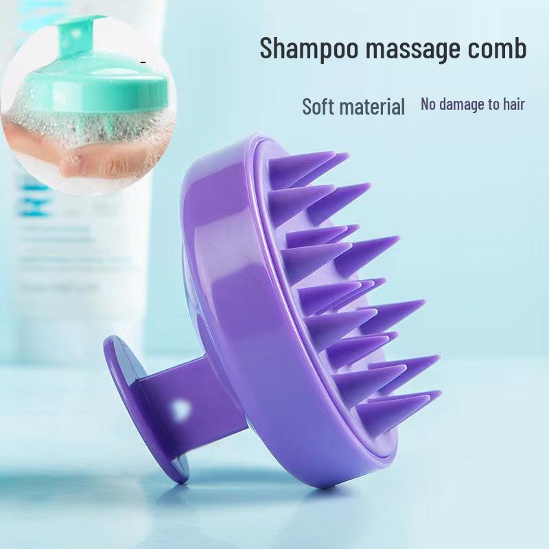 Silicone Scalp Massager & Shampoo Brush - Soft Bristle, Anti-itch, Meridian Unblocking, and Scalp Cleaning